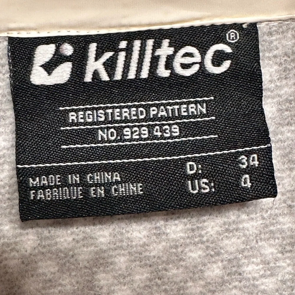 Killtec Women’s Fleece ski Jacket w/ standup collar grey & white Size 4 - Picture 5 of 8